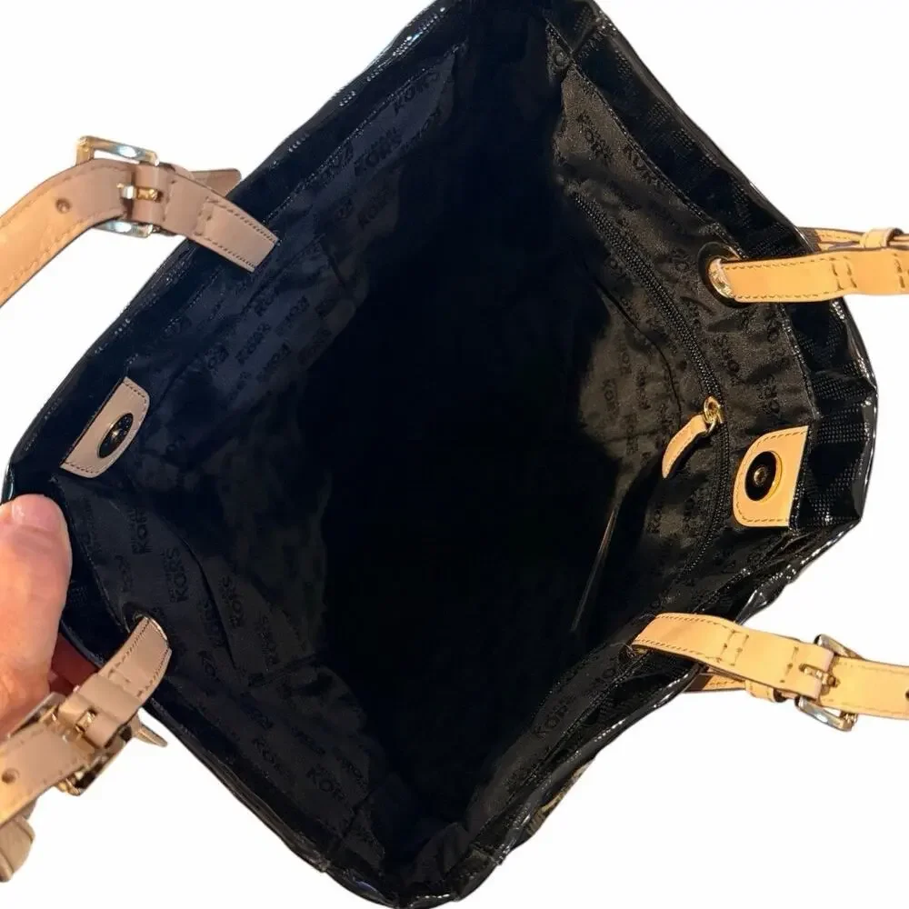 Michael Kors Black Patent Leather Tote